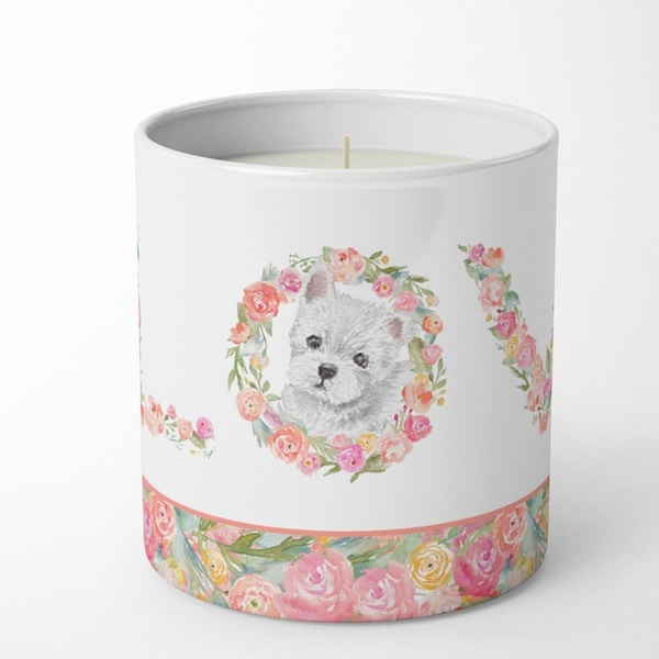 Carolines Treasures 3.75 x 3.25 in. Unisex Westie No.5 Love 10 oz Decorative Soy Candle WDK4519CDL - main